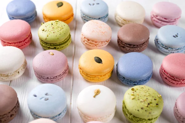 Macarons français colorés traditionnels — Photo