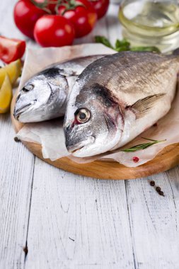 Taze çiğ balık dorado