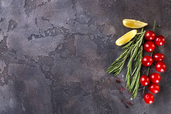 Fundo alimentar com ingredientes de cozinha — Fotografia de Stock