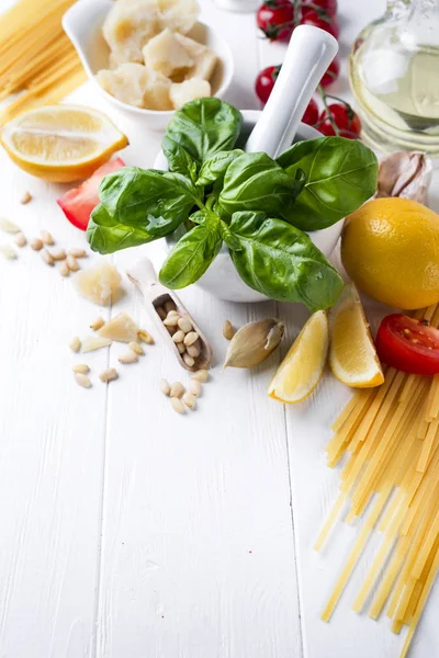 自家製イタリアン パスタの料理の食材 — ストック写真