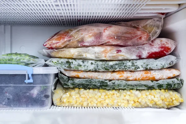 Frozen berries and vegetables — Stock Photo, Image