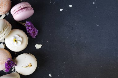 tatlı beyaz macaroons