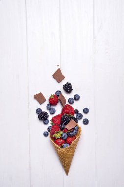 Taze dutlu waffle, ev yapımı dondurma.