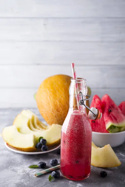 Frucht-Smoothies Melone Wassermelone — Stockfoto