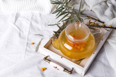 Deniz topalak ile cam çaydanlık