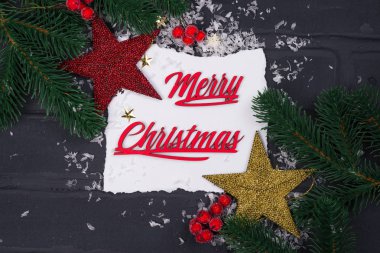 Yeni yıl veya Noel Kartpostalı.