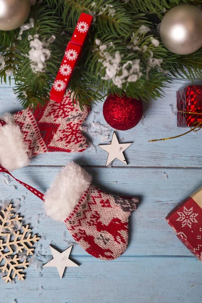 God Jul. Jul bakgrund med granen — Stockfoto
