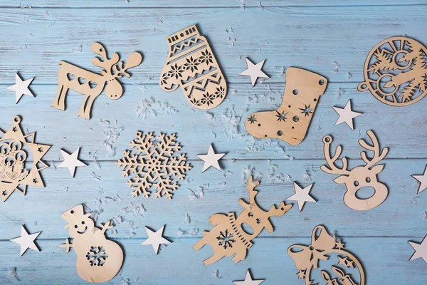 Noel oyuncaklar asılı ahşap