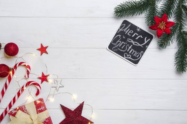 Şeker ve oyuncaklar ile Noel çerçeve