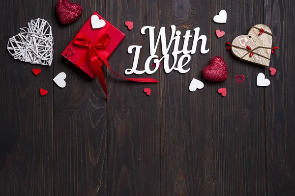 Valentines den, svatební nebo sváteční dekorace, pozadí. — Stock fotografie