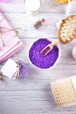 Çeşitli spa ve güzellik threatment ürünleri