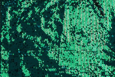 Soyut pullar yeşil parıltılı dalga arkaplan dokusu