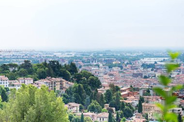 İtalya, Bergamo 'dan Lombardy Vadisi manzarası