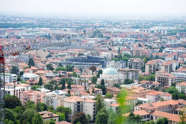 Veduta della valle lombarda da Bergamo — Foto Stock