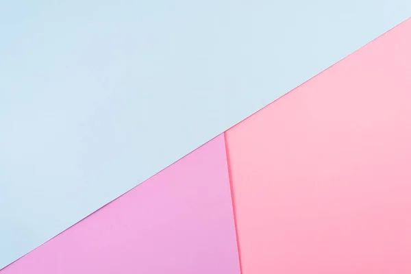 Abstraktní geometrické pozadí papíru. Modré růžové barvy trendu. — Stock fotografie