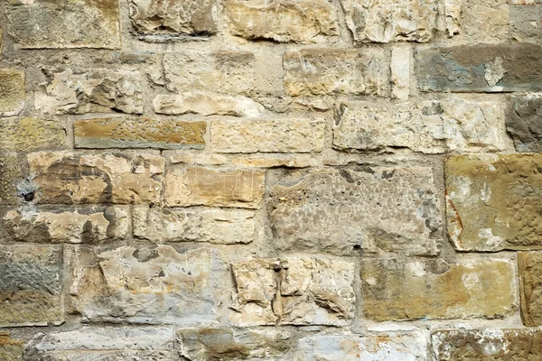 Grunge dirty old brick stone wall exterior on ancient temple architecture — Stock Photo, Image