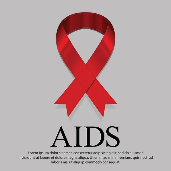 12 月 1 日世界艾滋病日哀悼的标志的红丝带每 — 图库矢量图片