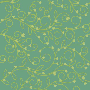 Sorunsuz çiçek kalp kumaş yeşil zeytin sesi