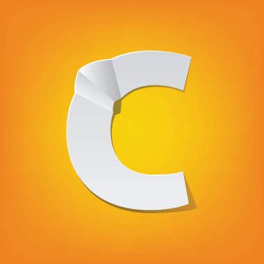 C büyük harf kat İngilizce alfabe yeni tasarım