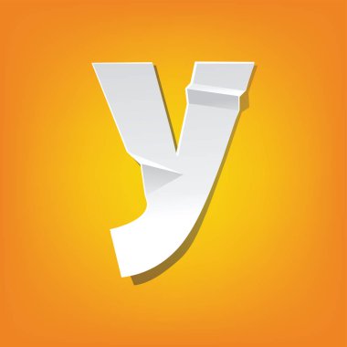 y küçük harf kat İngilizce alfabe yeni tasarım