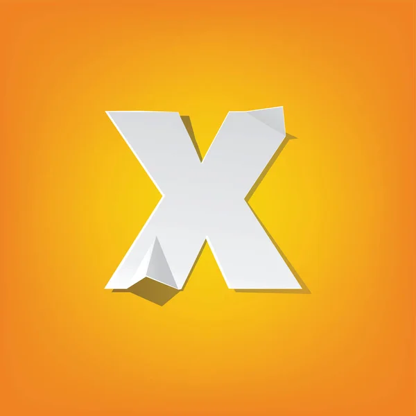 X gemen bokstav fold engelska alfabetet ny design — Stock vektor
