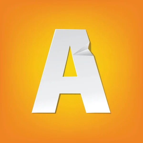 En bokstav fold engelska alfabetet ny design — Stock vektor