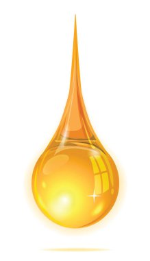 Drop oil isolate for element design clipart
