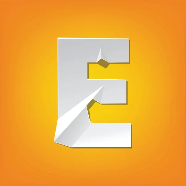 E 대문자 배 영어 알파벳 새로운 디자인 — 스톡 벡터