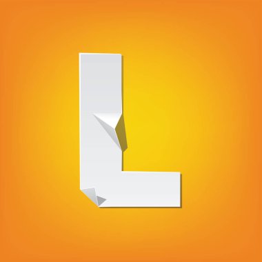 L büyük harf kat İngilizce alfabe yeni tasarım