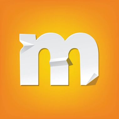 m küçük harf kat İngilizce alfabe tasarım