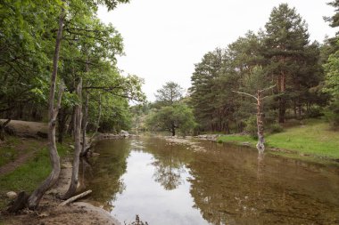 Sunrise Rascafria, Madrid, bir dağ gölü. İspanya