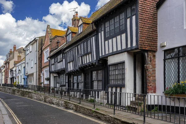 Calle típica de Hastings en el sur de Inglaterra —  Fotos de Stock