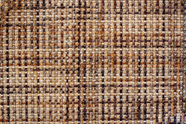 Fabric Texture Brown Intersecting Threads Copy Space — Stock Photo, Image