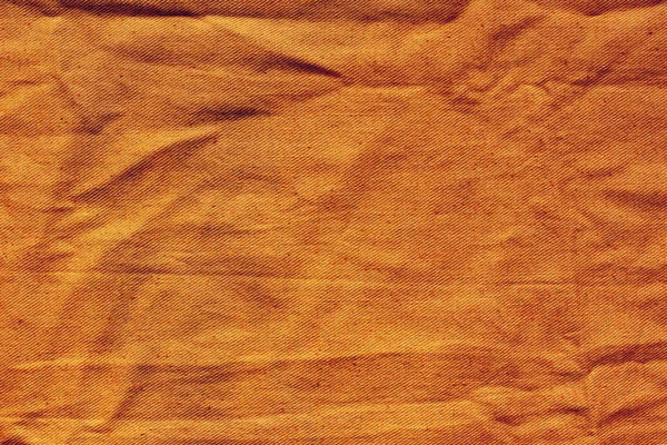 Texture Fabric Coarse Dense Fabric Orange Fabric Wrinkled — Stock Photo, Image