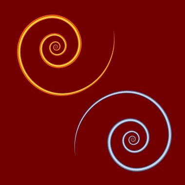 Altın tel spirali. Tasarım ögesi.