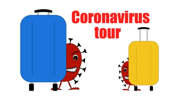 Coronavirus da China se espalha com turistas . —  Vetores de Stock
