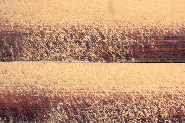 Υπόβαθρο Υφή Δύο Σανίδων Φράχτη Καλύπτονται Χώμα Και Σκόνη Σπασμένοι — Φωτογραφία Αρχείου