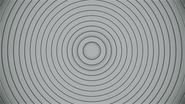 Schéma Abstrait Des Cercles Avec Effet Déplacement Animation Anneaux Blancs — Video