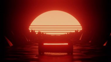 Sunset Loop 'ta 80' ler tarzı araba