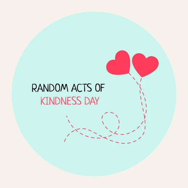 Random acts of kindness day emblem isolated vector illustration on background. world altruistic holiday event label, greeting card decoration graphic element