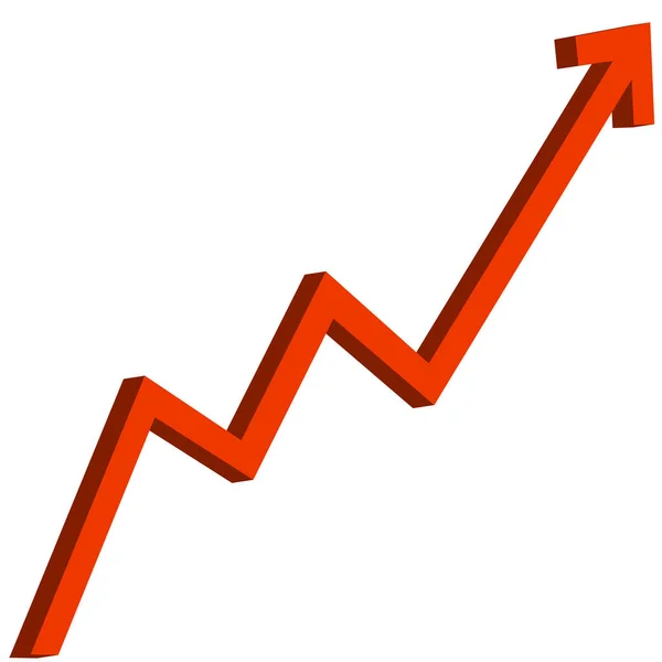 Zig-Zag ok çizgisi simgesi. Mobil konsept ve web tasarımı için doğrusal biçim işareti. Yukarı doğru ok çizgisi vektör simgesi. Sembol, logo çizimi. Piksel mükemmel vektör grafikleri.