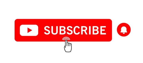 Üye simge şekil işareti. Kırmızı düğme kanala abone ol, blog. Sosyal medya logosu sembolü. Vektör çizimi. Beyaz arkaplanda izole.