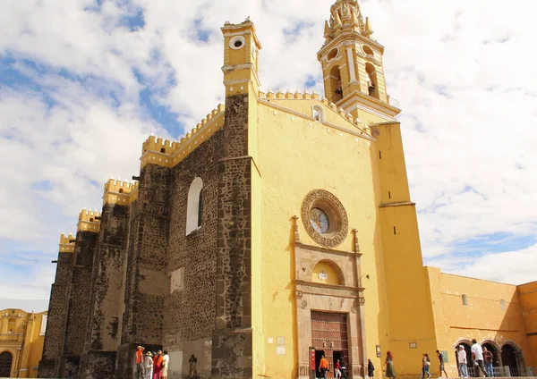 Колониальный Стиль Церкви Наследие Испанского Завоевания Мексике — стоковое фото