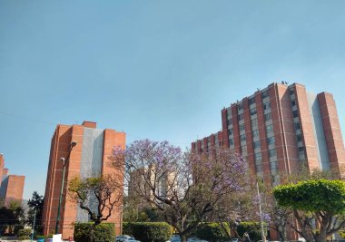 Meksiko şehrinin bu bölgesi şehrin kentselliğini gösteriyor.