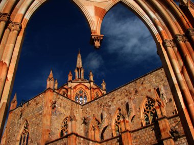 Meksika 'da Gotik tarzı olan kilise Zacatecas, Meksika' da Virgen de Ftima.