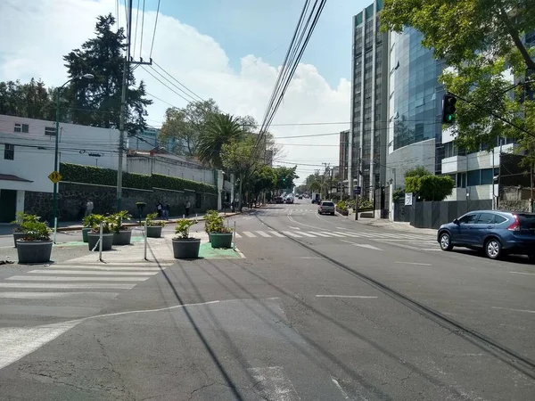 Una Intersección Por Carretera Refiere Los Elementos Infraestructura Carreteras Transporte —  Fotos de Stock