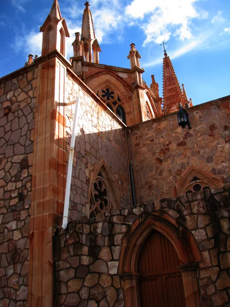 Kostel Gotickým Stylem Mexiku Virgen Ftima Zacatecas Mexiko — Stock fotografie