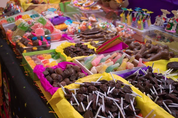 Puesto Dulces Típicos Mexicanos Celebración Feria Alfeique Toluca Estado México — Foto de Stock