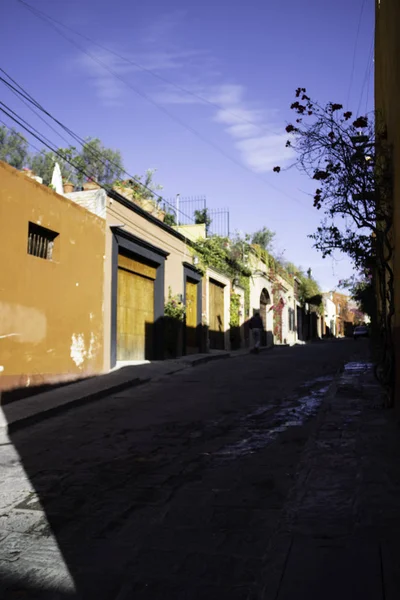 Utcák Homlokzatok San Miguel Allende Ben Guanajuato Mexikó Mexikó Felső — Stock Fotó