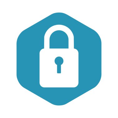 Lock icon. Closed padlock symbolizing protection and protection. Vector illustration isolated on white background for design and web.